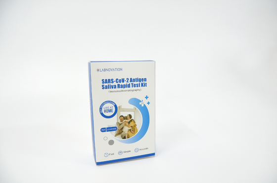 OEM CoV-2 Antigen Saliva Home Test Kit Uji Swab 78*34*125MM