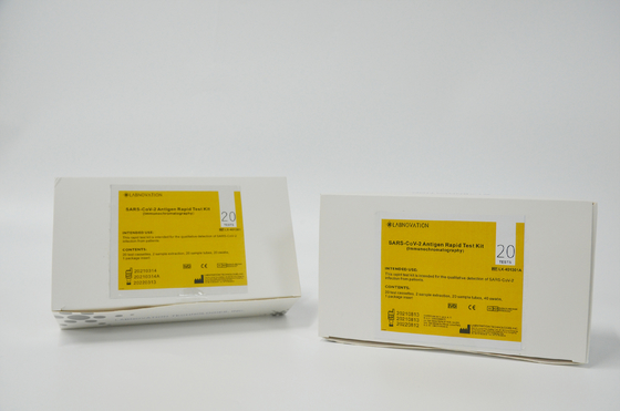 100,00% Spesifisitas Kit Tes RTK Antigen SARS-CoV-2 20 Tes Tes Labnovation