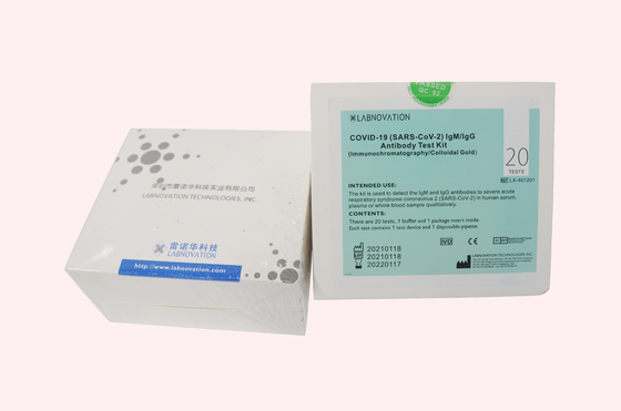 Labnovation CoV-19 IgG IgM Rapid Anti Body Test Kit 1 Tetes 20ul
