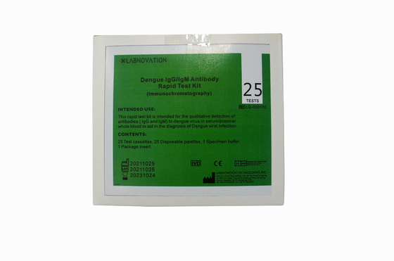 Kit Tes Cepat Dengue IgG IgM Antibodi Sekali Pakai 25 Tes Untuk Penggunaan Profesional