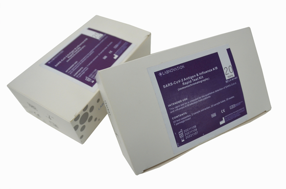 CoV-19 Antigen Influenza A&amp;B Test Kit 90% Spesifisitas Tinggi Kit Uji Flu A Dan B