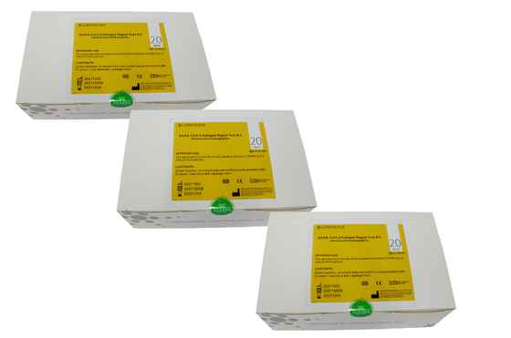 Kit Tes Antigen Sars-Cov-2 ISO13485 Waktu Tes 15 menit 20 Tes / Kit