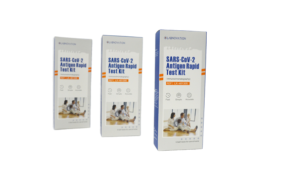 Kit Uji Cepat Antigen Plastik ISO9001 Sars Cov 2 Menghasilkan Uji Labnovasi 15 Menit