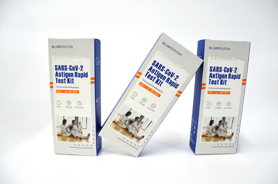 Kit Uji Cepat Antigen Plastik ISO9001 Sars Cov 2 Menghasilkan Uji Labnovasi 15 Menit