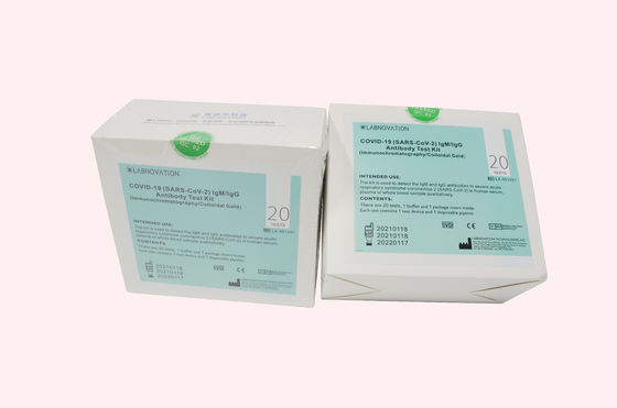 Kaset IVD CoV-19 IgG IgM Antibodi Test Kit 2C Sampai 30C Suhu Penyimpanan
