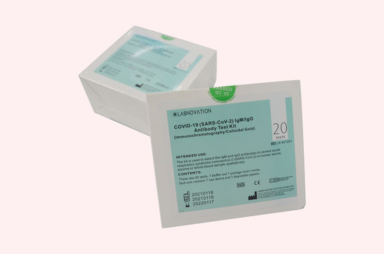 Kaset IVD CoV-19 IgG IgM Antibodi Test Kit 2C Sampai 30C Suhu Penyimpanan