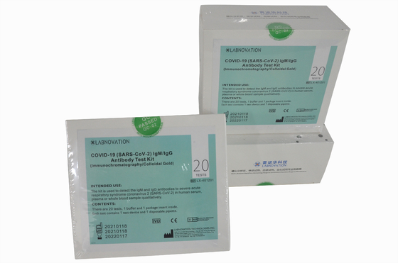 Kit Tes Antibodi Cepat 20 Tes CoV-19 IgG/IgM Antibodi Kit Deteksi Cepat Akurasi Tinggi