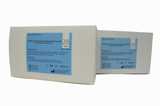 Spesifisitas Tinggi CoV-19 Kit Tes Antigen Saliva 20 Tes RTK Ag Saliva Test Kit