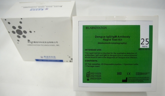 ISO13485 15 Min Dengue Antibody IgM IgG Test Kit Untuk Klinik Rumah Sakit
