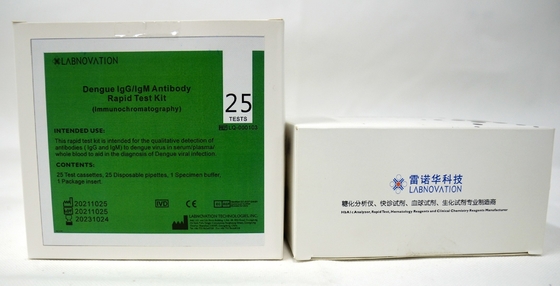 ISO13485 15 Min Dengue Antibody IgM IgG Test Kit Untuk Klinik Rumah Sakit