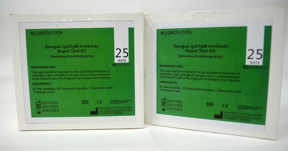95% Akurasi 30ul Antibody IgG IgM Test Kit Untuk Infeksi Virus Dengue