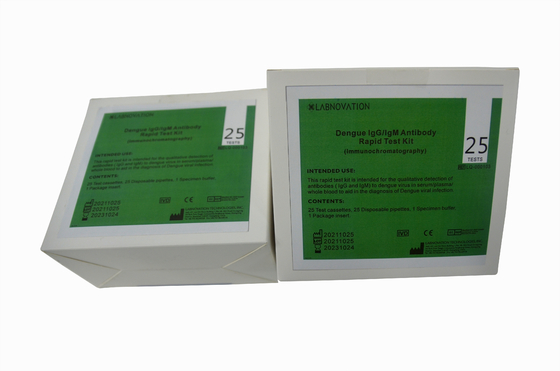 Kit Tes Cepat Dengue IgG IgM Antibodi Sekali Pakai 25 Tes Untuk Penggunaan Profesional