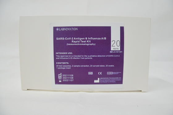 CE SARS-CoV-2 Antigen Influenza A B Test Kit Akurasi Tinggi