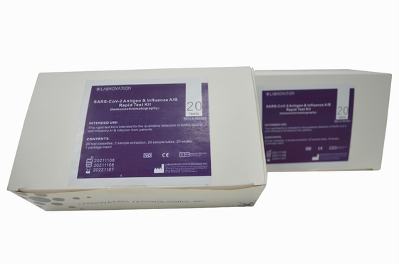 Orofaringeal Swab Rapid Flu Test Kit Combo Antigen Influenza A &amp; B Test Kit