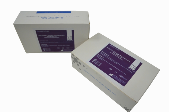 CoV-19 Antigen Influenza A&amp;B Test Kit 90% Spesifisitas Tinggi Kit Uji Flu A Dan B
