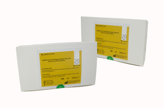 Kit Tes Antigen Sars-Cov-2 ISO13485 Waktu Tes 15 menit 20 Tes / Kit